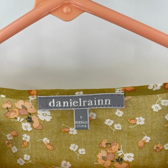 DANIEL RAINN Blouse Size Small NWT Trinity Floral Linen Blend Peasant Top Boho - Picture 4 of 13